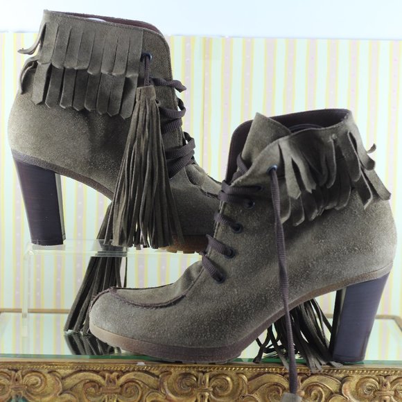Ron White Suede Ankle Boots. 'Everyday Heels' - Picture 14 of 16